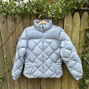 The North Face Light Blue Puffer Jacket